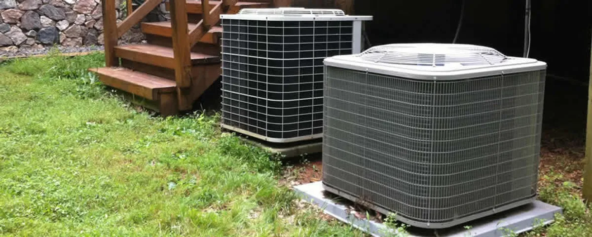 Heat pump installation and service units outside a home in Fort Collins, CO